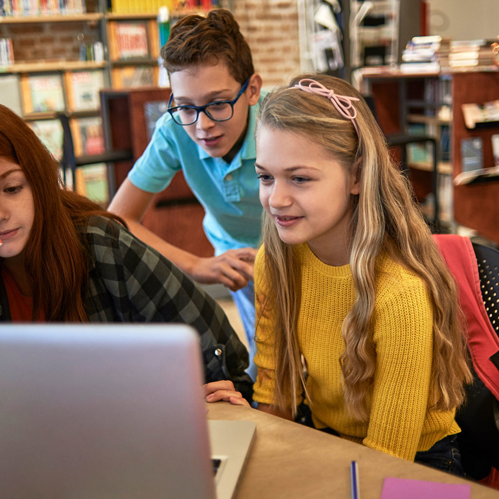 Public Library Students Studying