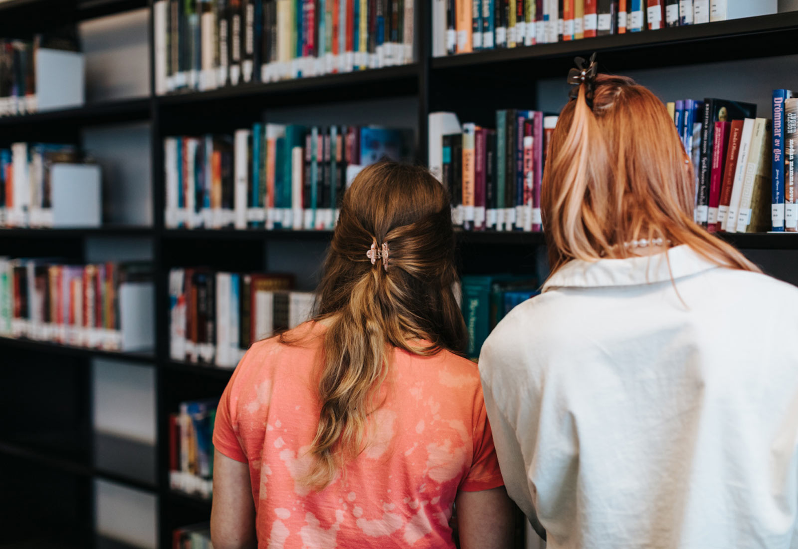 Students in library
