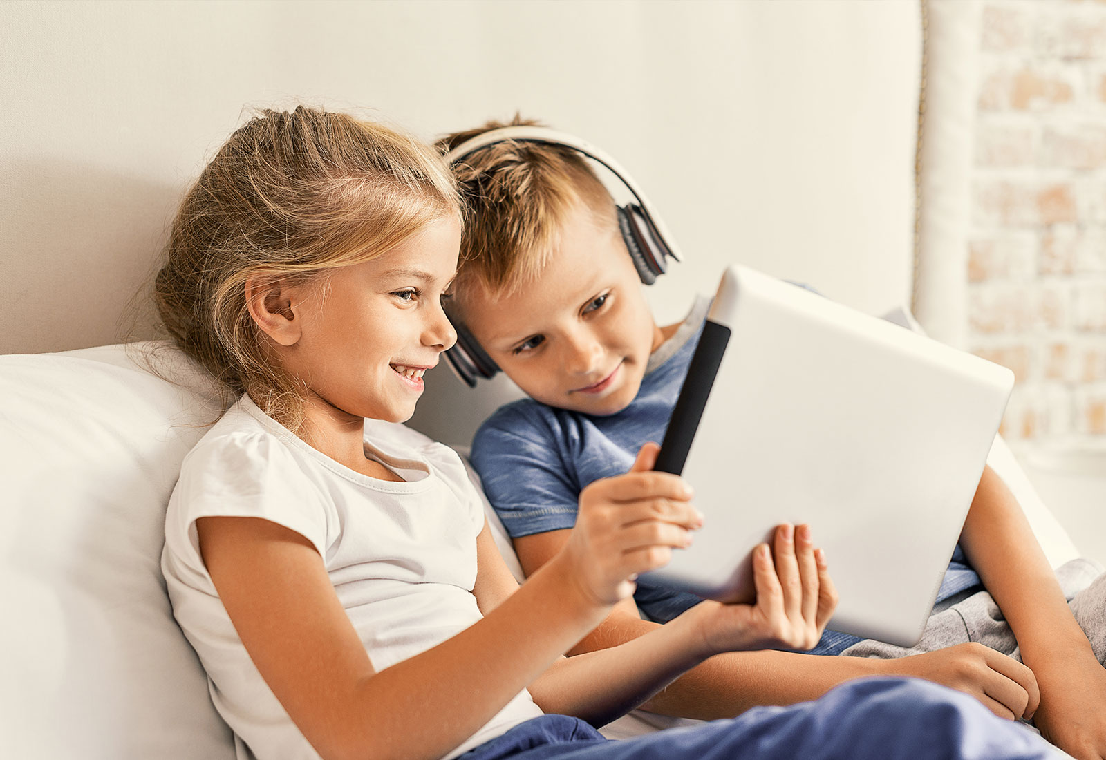 Children Watching a Tablet