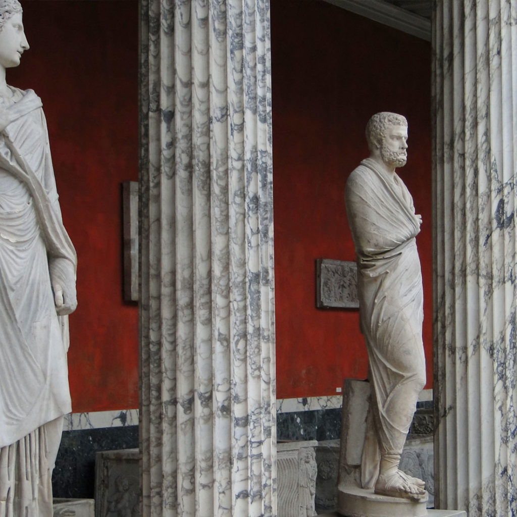 Museum Statues and Pillars