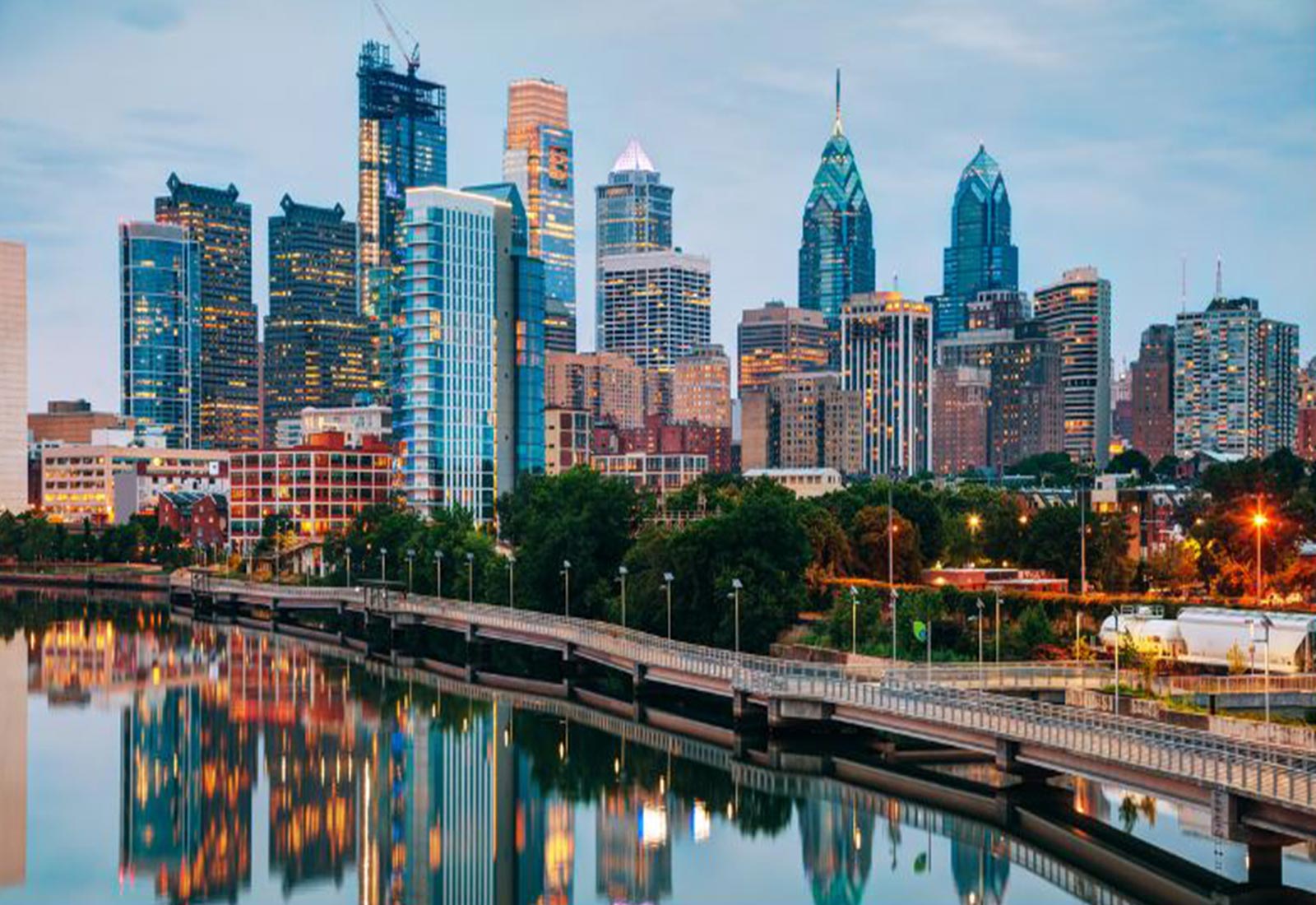 Pennsylvania skyline with buildings