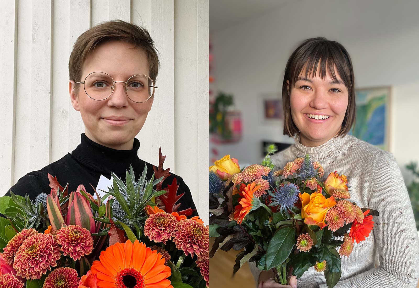 Emma Olsson Grahn (t.v) och Stina Skog (t.h)