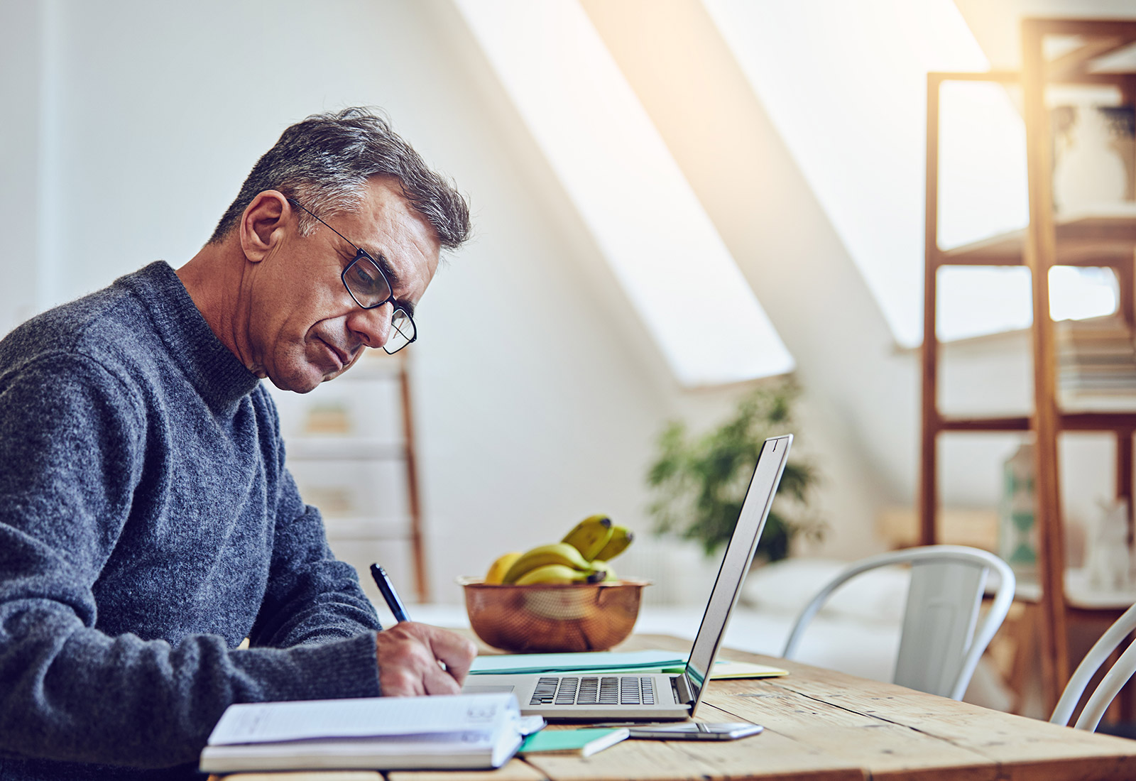 Man working on Laptop