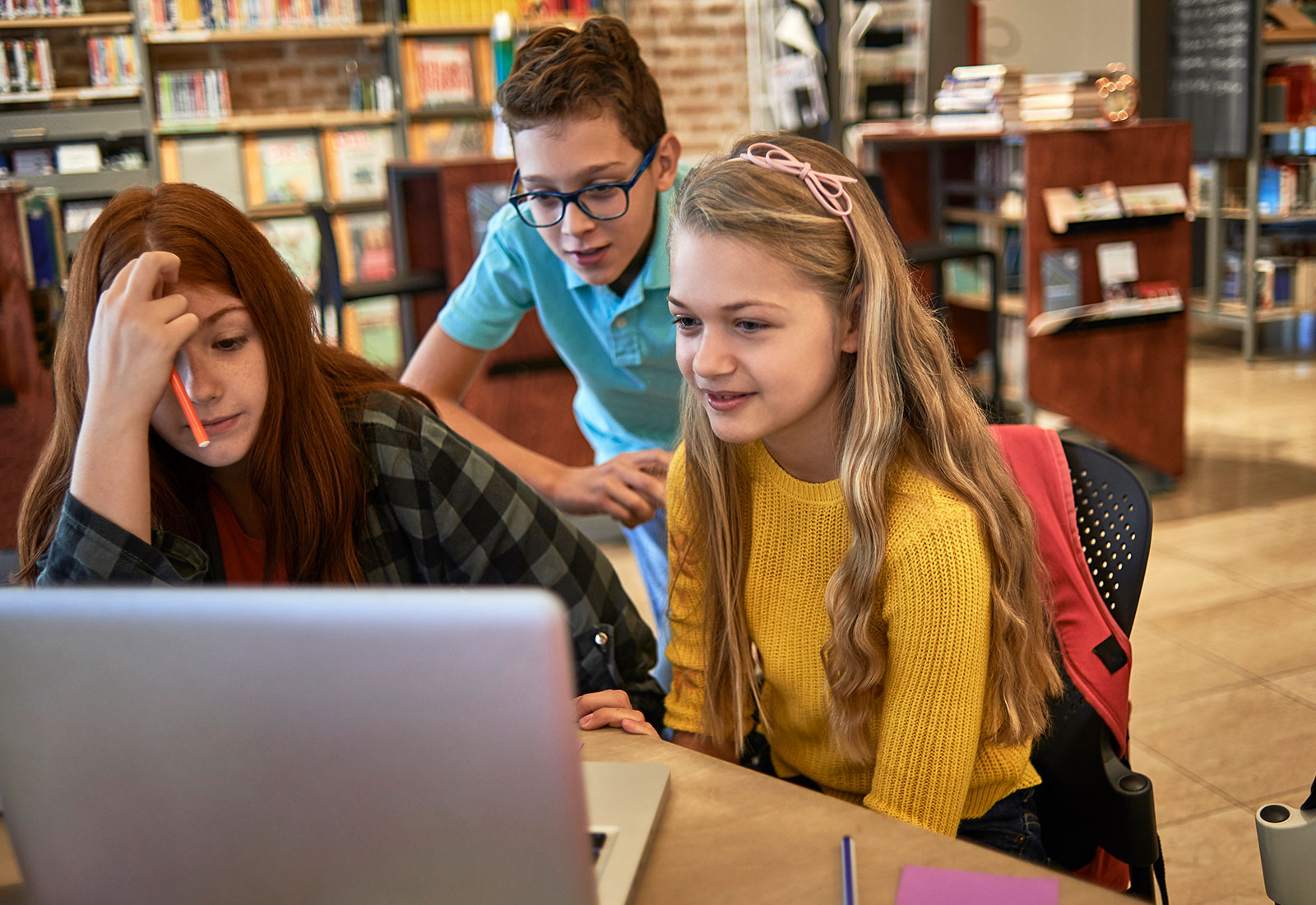 Public Library Students Studying